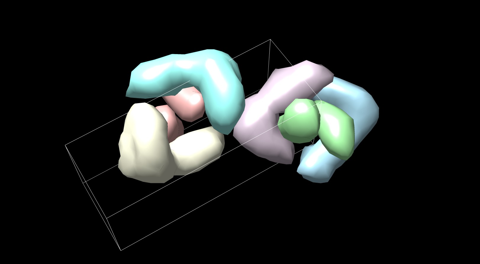 The resolved structure packaged in a unit cell